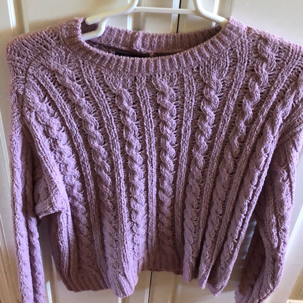 American eagle purple knit sweater SOFT